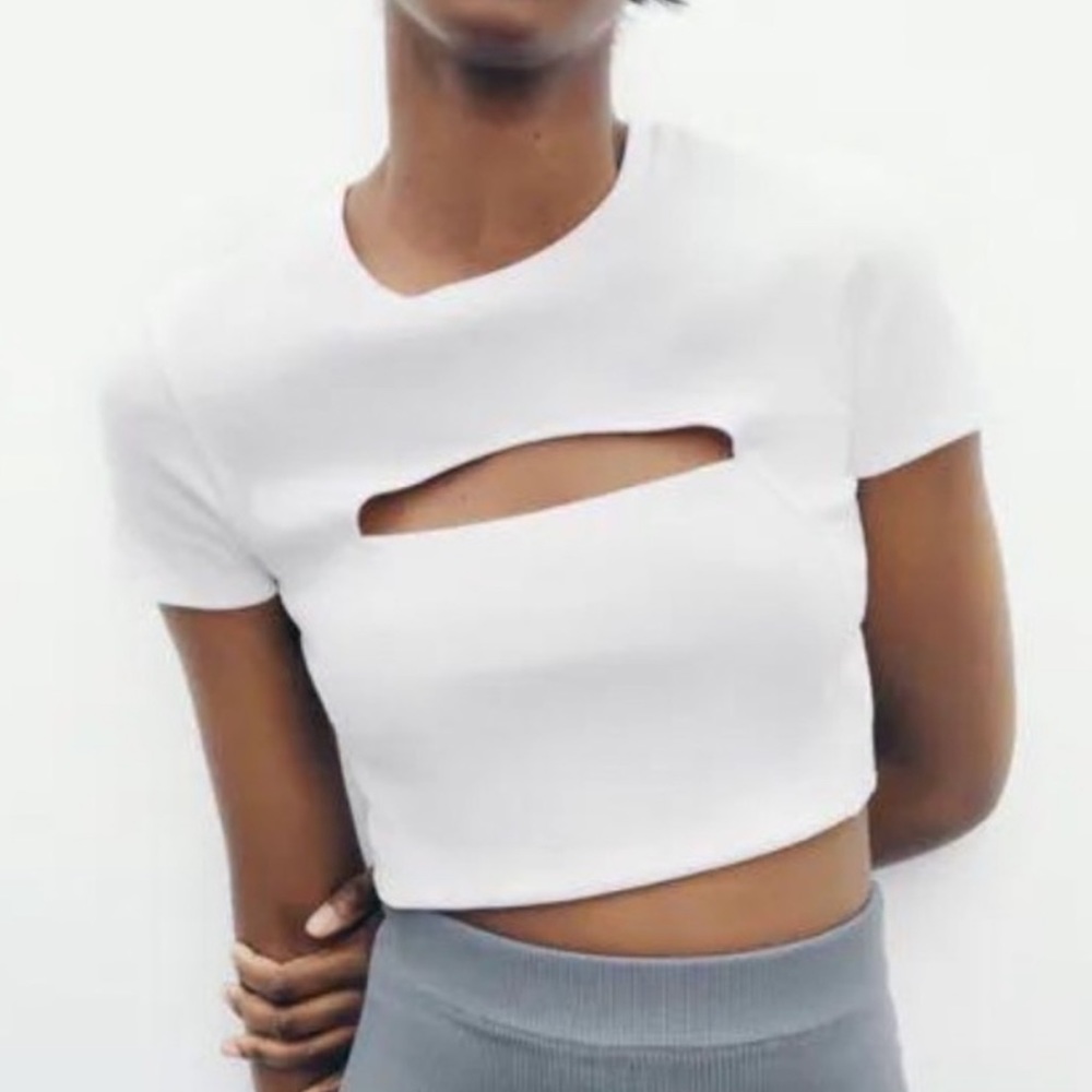 Zara crop top with cut out